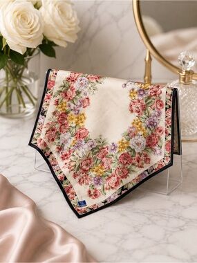 Yves Saint Laurent Multicolor Floral Handkerchief New